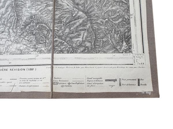 ★雰囲気◎★【フランス古物】アンティーク マップ / プリヴァの古地図