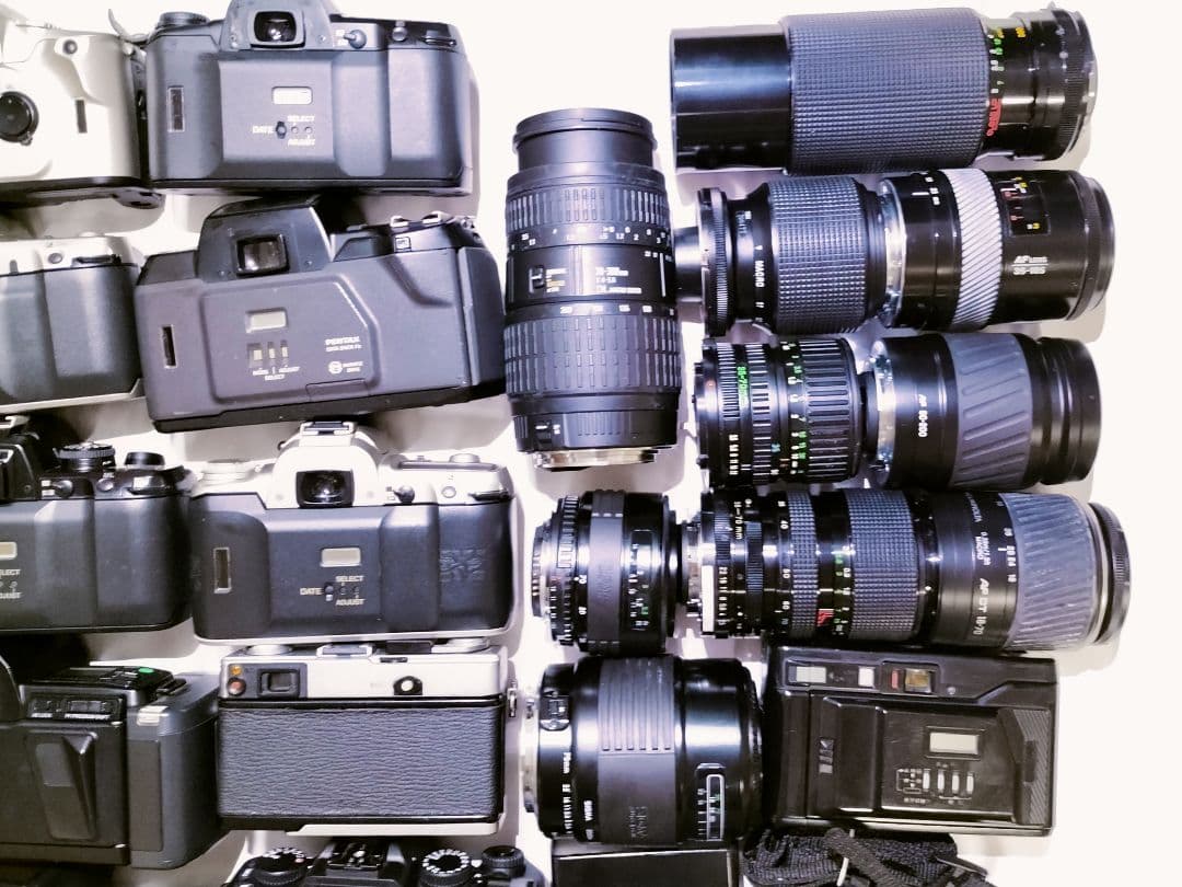 [ジャンク]フィルムカメラ、レンズ他有 まとめ売り 36個 メーカー様々