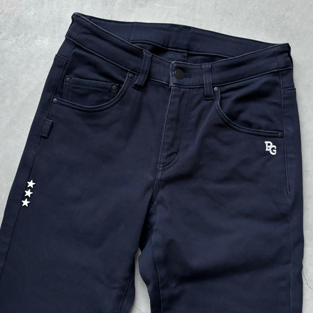 PEARLY GATES ストレッチロングパンツ 裏起毛 星条旗ワッペン 00