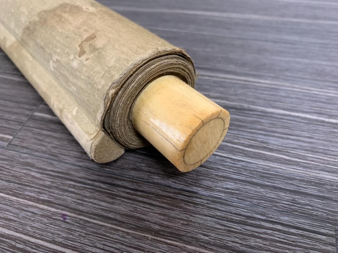 宋紫石 寒牡丹図 絹本 肉筆 掛軸 北洲極箱 長崎派 中国画 江戸中期 7636