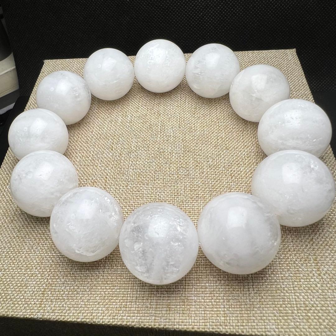 【77151】 超大玉 ホワイトガーデンクォーツ 20.8mm ブレスレット