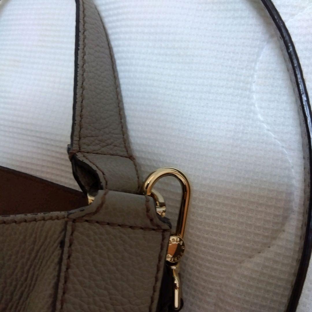 【極美品】FURLA コスタンザ 巾着 ショルダーバッグ グレージュ2WAY