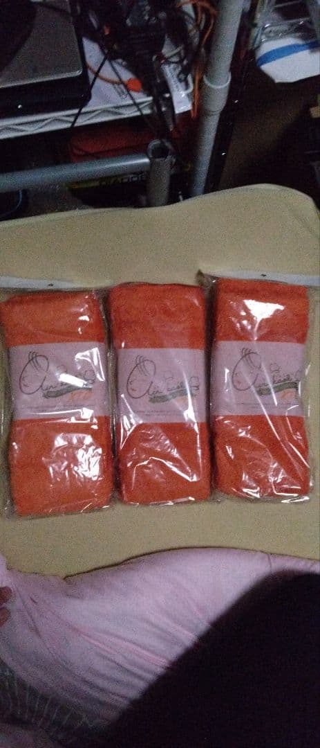 noripy　エアーかおる　フェイスタオル　青6枚 オレンジ6枚