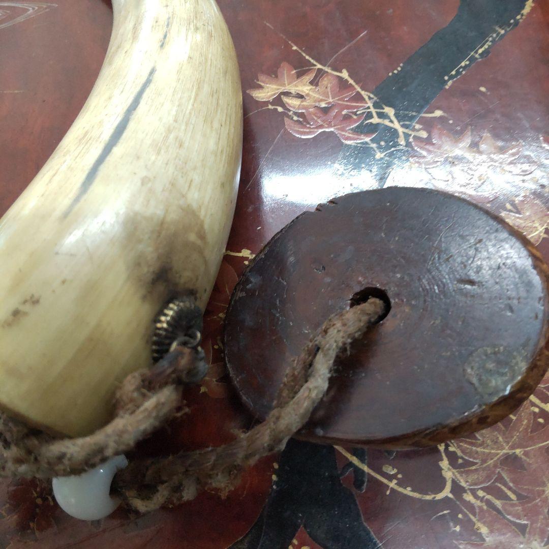 火縄銃 時代物 火薬入れ 根付 美 天然素材