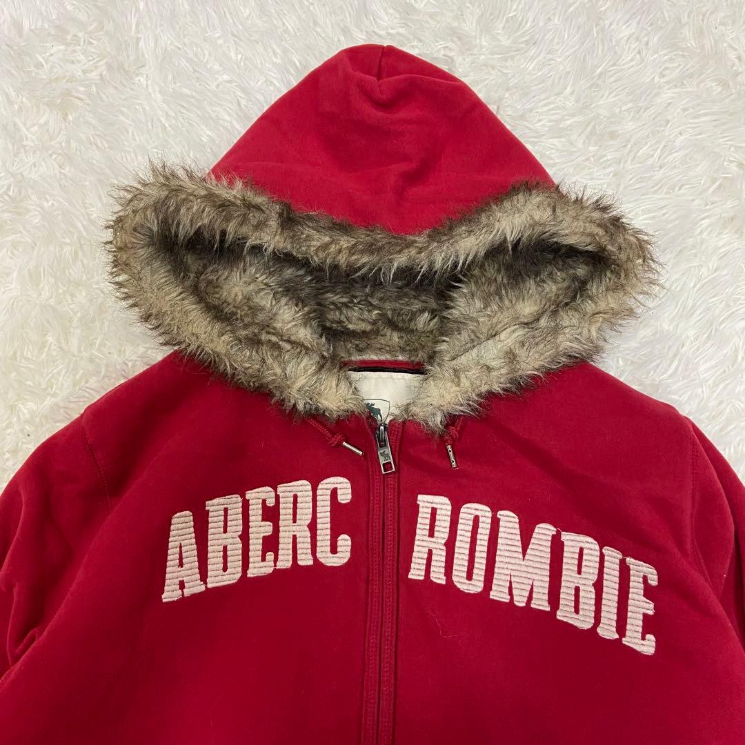 00s アバクロ ファー裏地 フルジップ パーカー シャギーY2K
