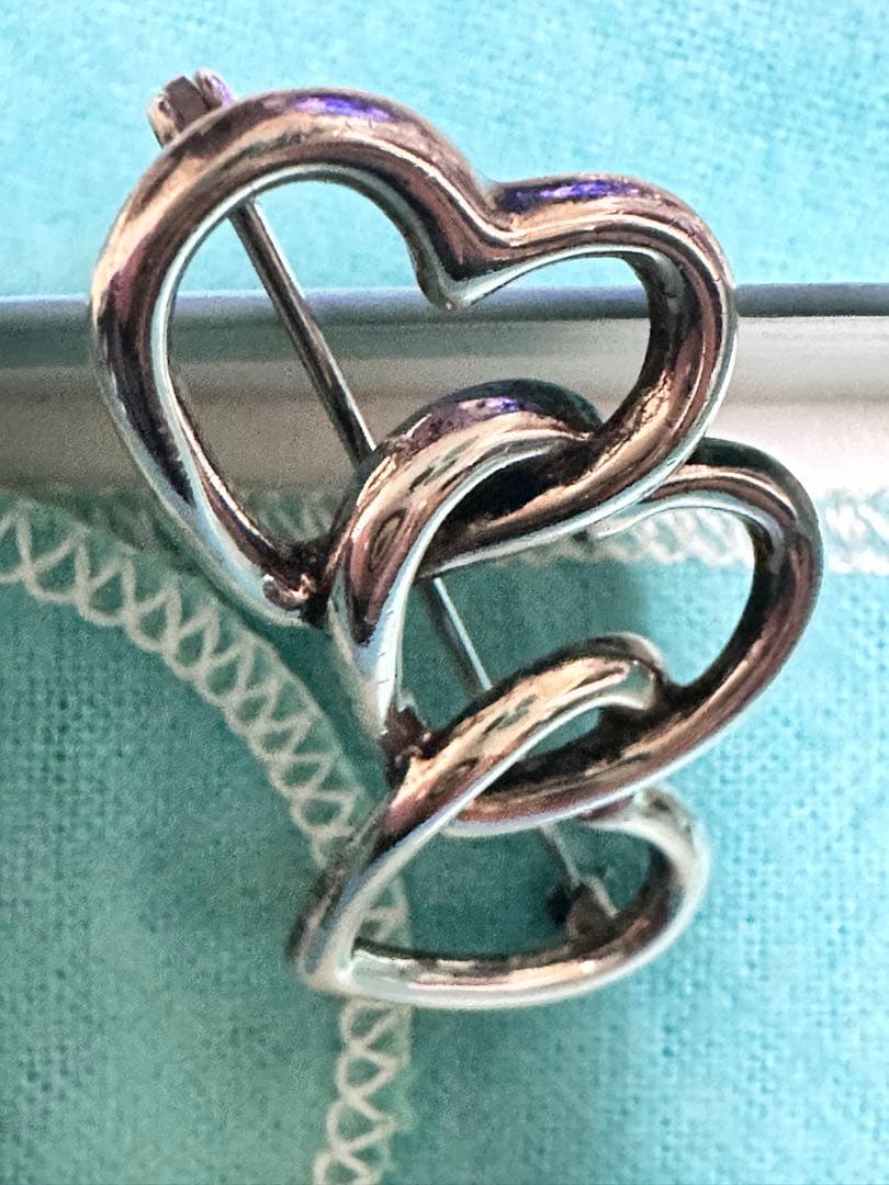 TIFFANY&Co./ティファニー シルバー925 トリプルハート ブローチ