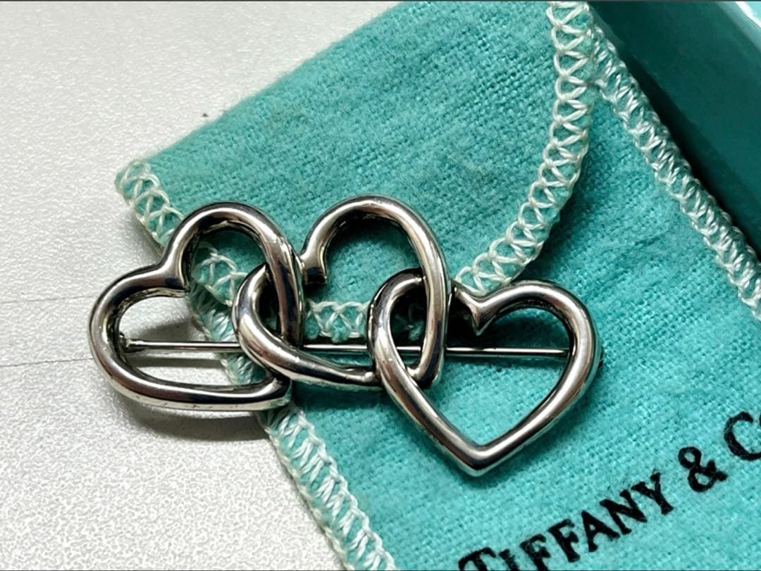 TIFFANY&Co./ティファニー シルバー925 トリプルハート ブローチ
