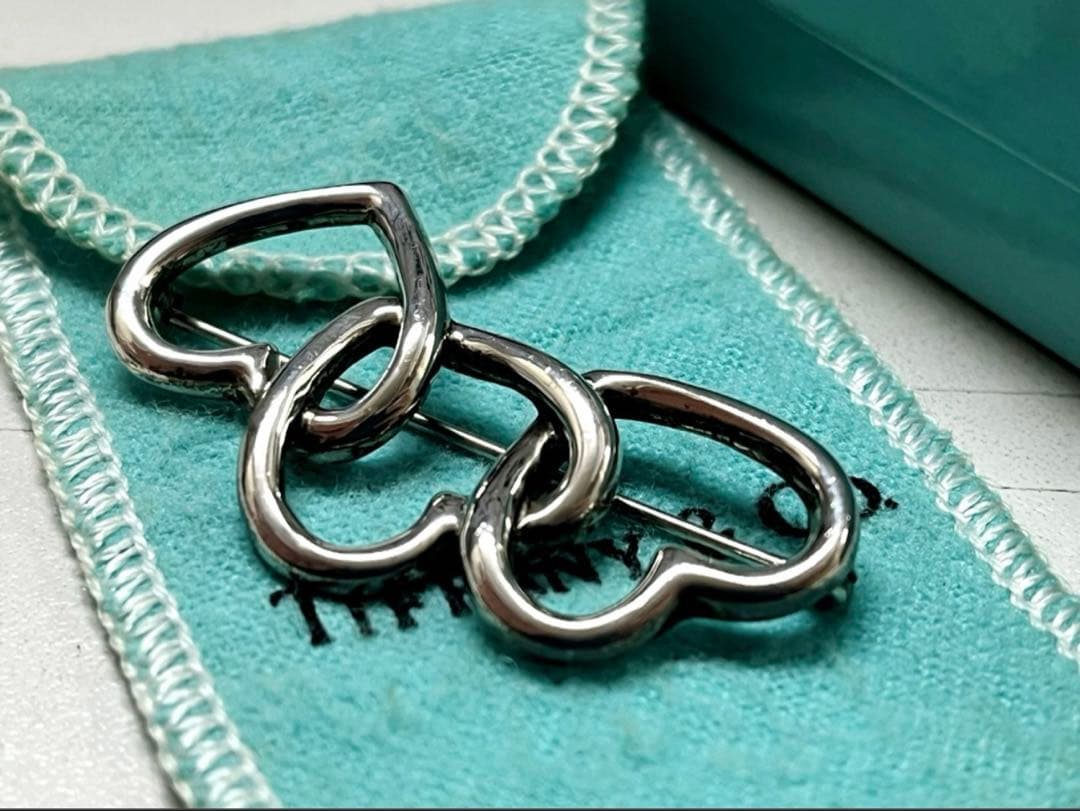 TIFFANY&Co./ティファニー シルバー925 トリプルハート ブローチ