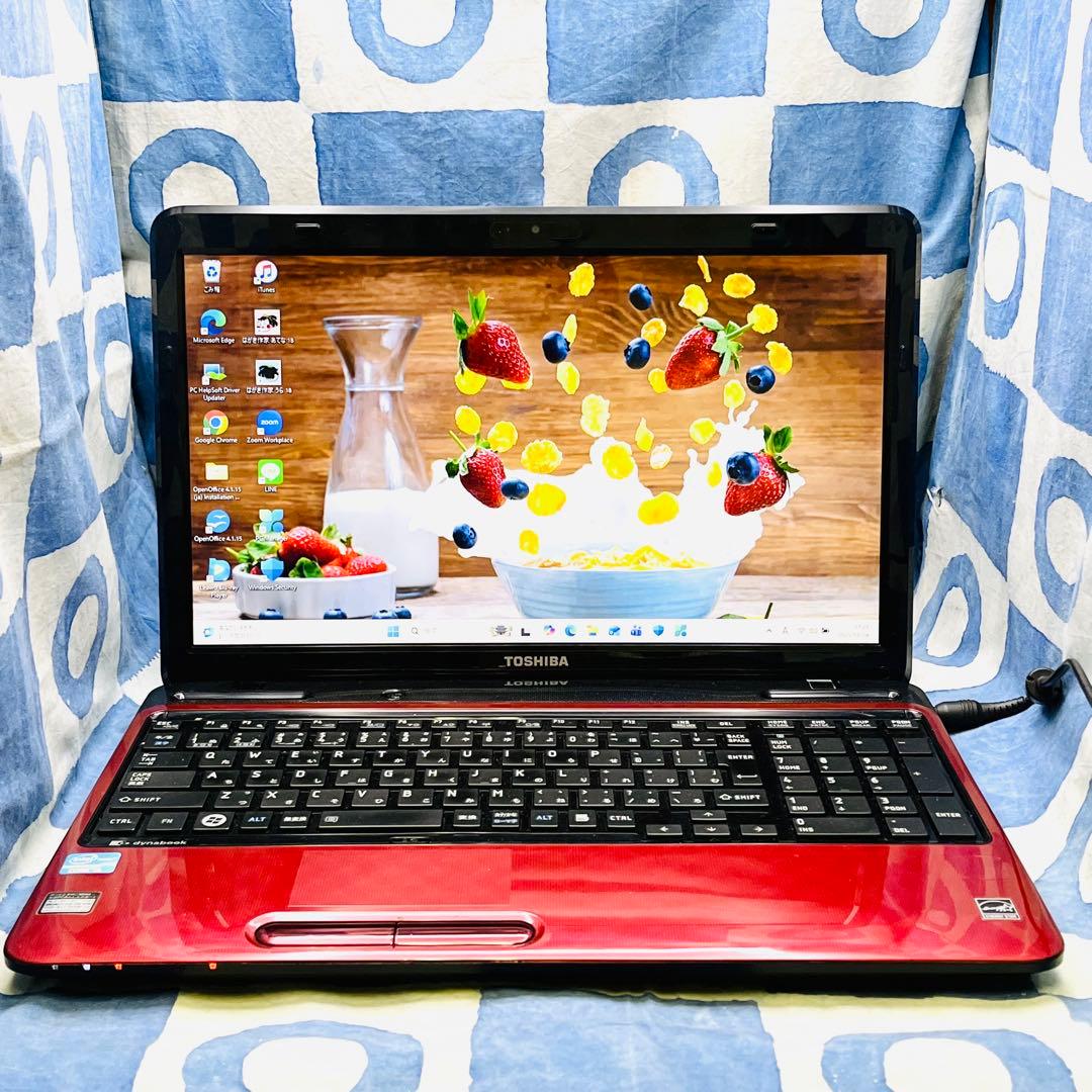 SSDでサクサク快適☆高性能i5☆大人気赤ノートパソコン♪ブルーレイ！Win11