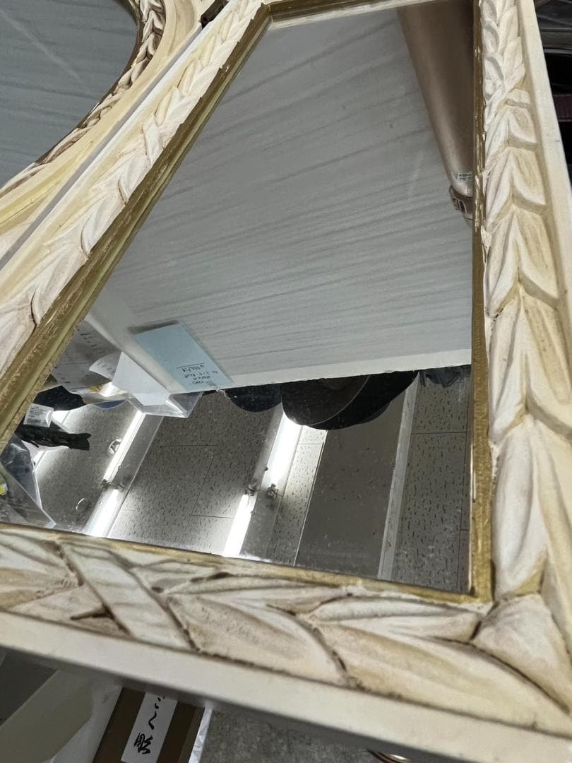 アンティーク調　イタリア製　３面鏡　レトロ