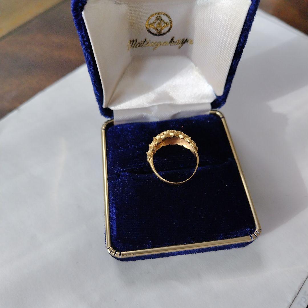 K18ゴールド テクスチャーリング ジュエリーボックス付き