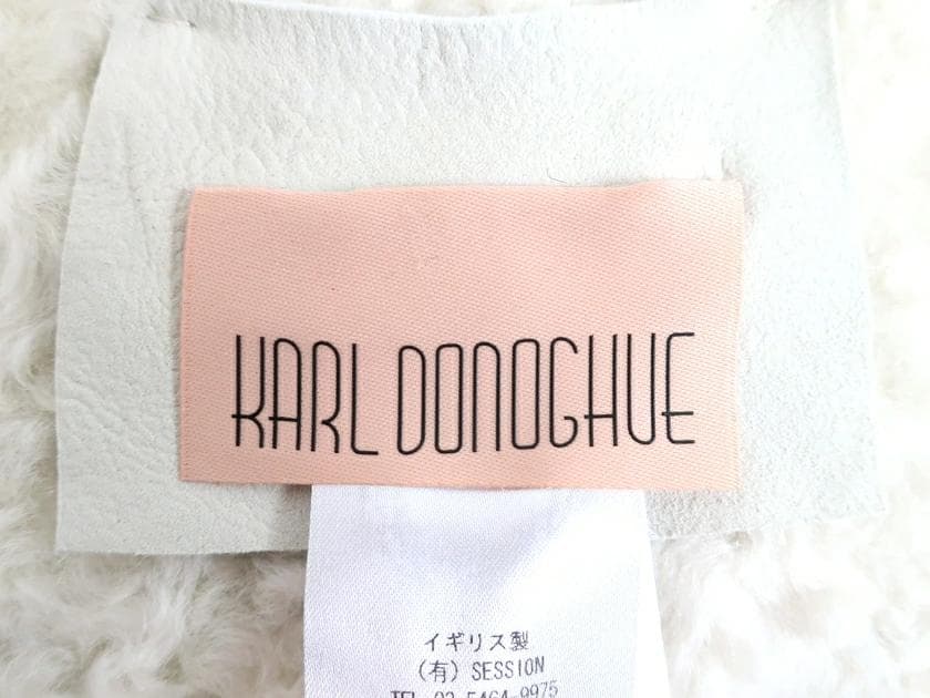 カールドノヒュー 英国製 羊革 ムートンファー マフラー シュラッグ 定7.5万