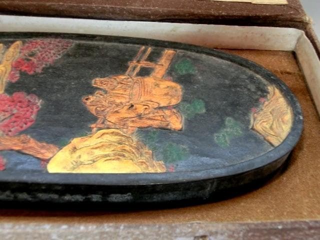 墨■中国墨 品味圓 大清乾隆年製 金山寺住持佛印乃 書道道具 古墨 450ｇ■