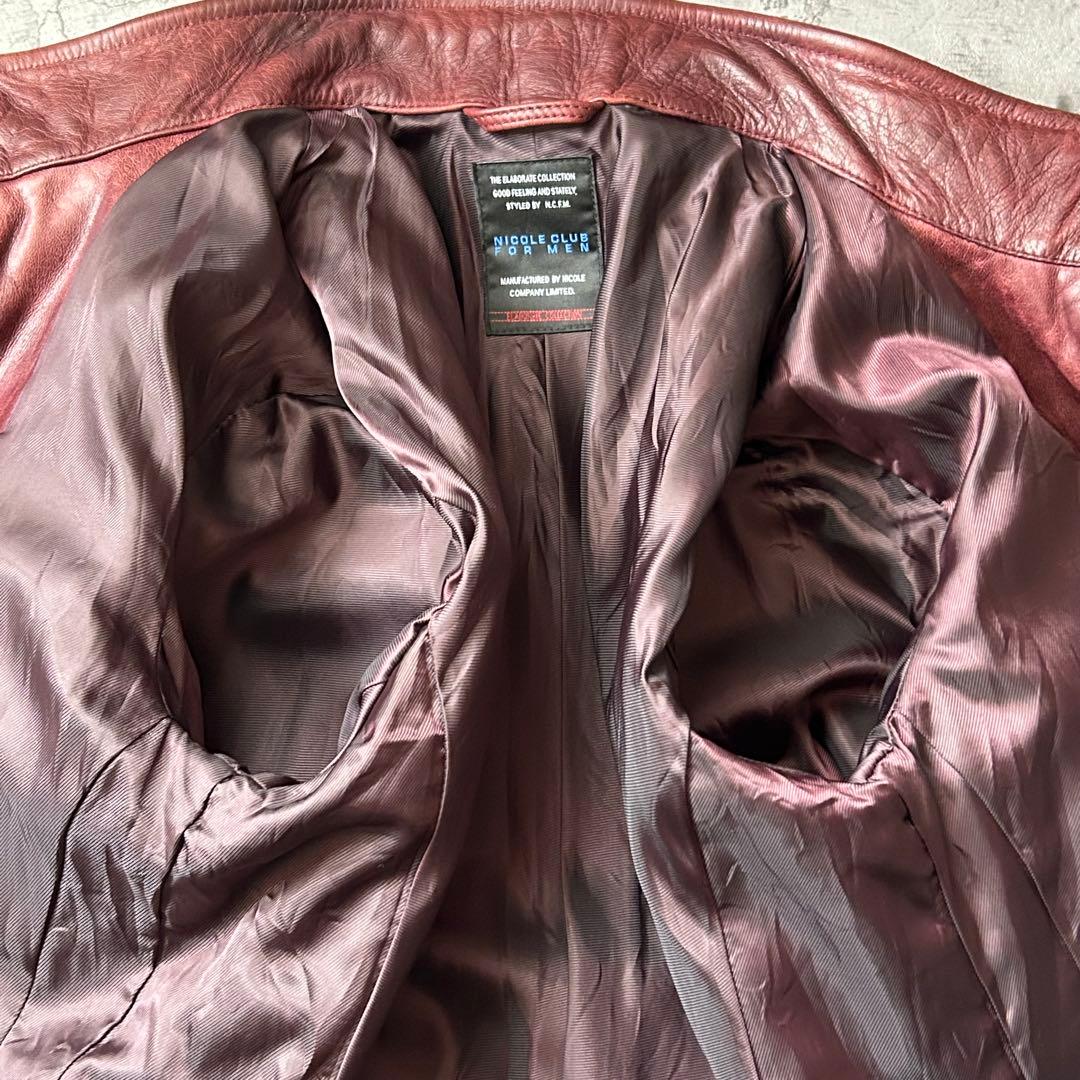 やぎ革 Lsize NICOLE CLUB FOR MEN レザージャケット