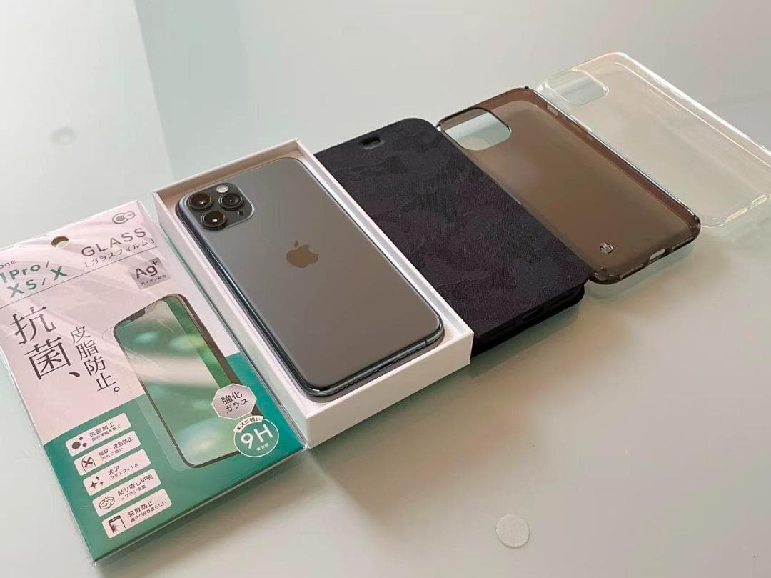 ☆新品同様☆iPhone11 PRO 256GB☆96%☆ミッドナイトグリーン☆