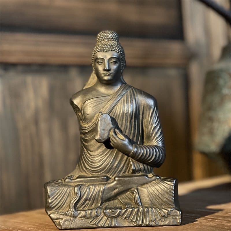 ガンダーラ坐像 石仏 書道具 文房具 装飾品 工芸品 美術品