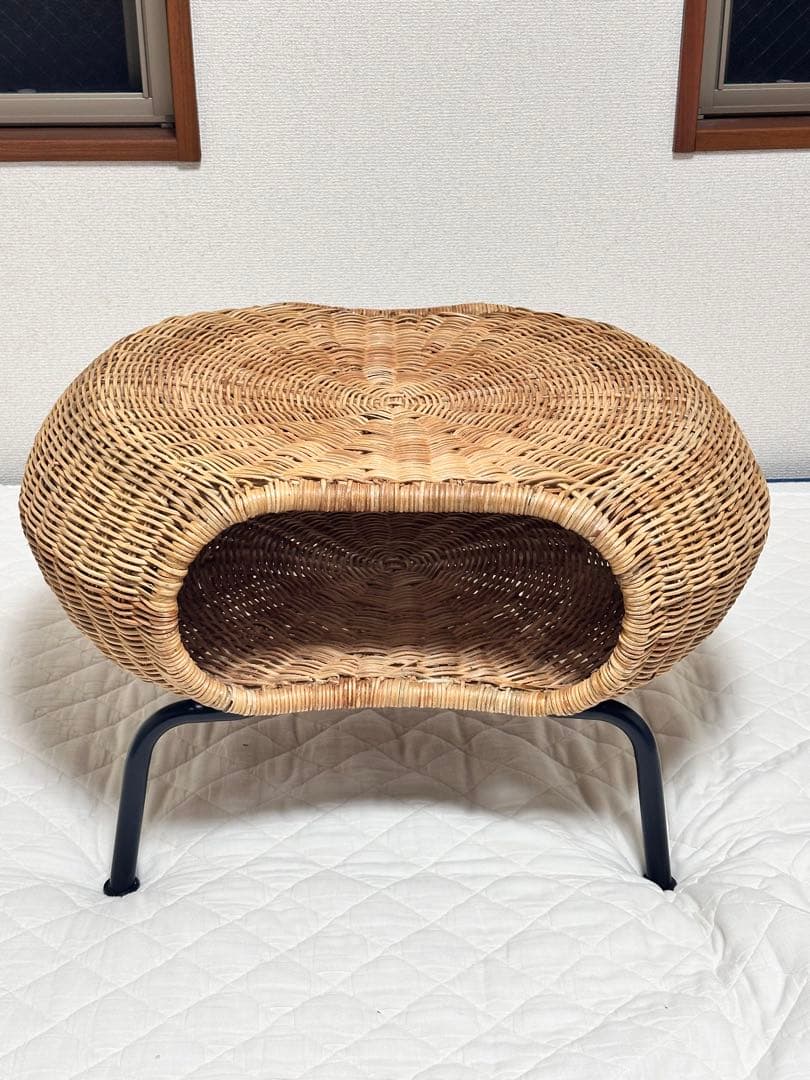 IKEA ガムレフルト ラタン製収納付きスツール