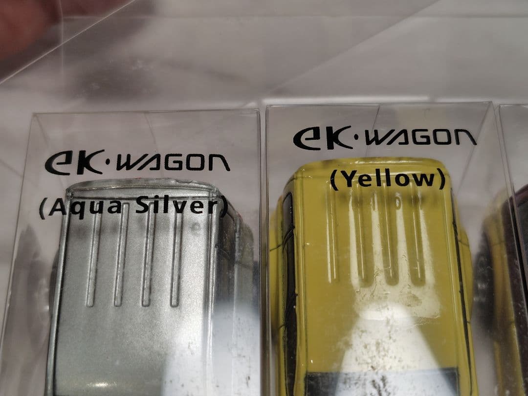 9台セット　ミニカー　三菱　ekワゴン　プルバック　カラーサンプルミニカー