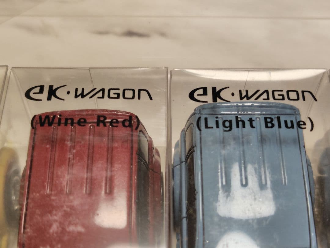 9台セット　ミニカー　三菱　ekワゴン　プルバック　カラーサンプルミニカー