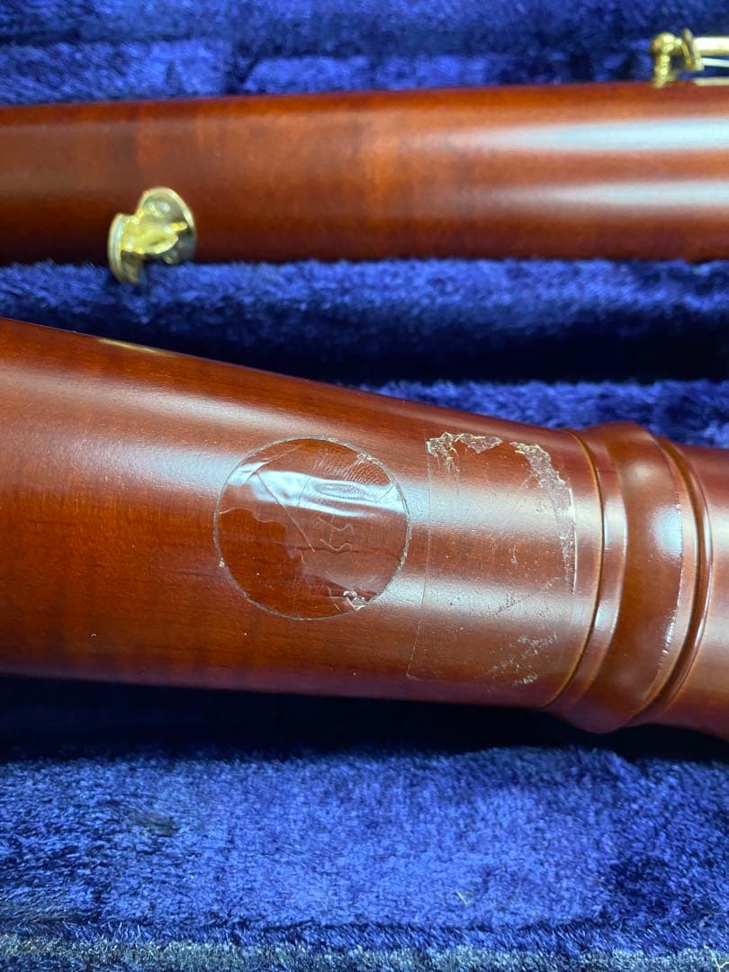 YAMAHA 木製バスリコーダー 専用ソフトケース付き