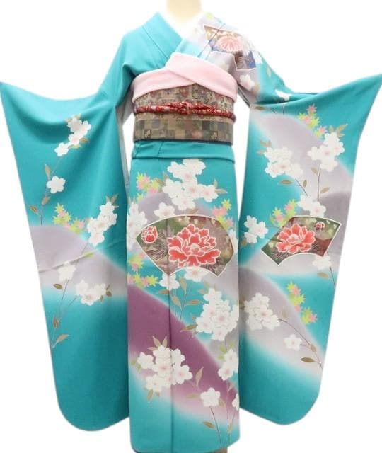 専用Y2882◇正絹 手縫い仕立て 桜 成人式 振袖 着物