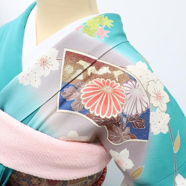 専用Y2882◇正絹 手縫い仕立て 桜 成人式 振袖 着物