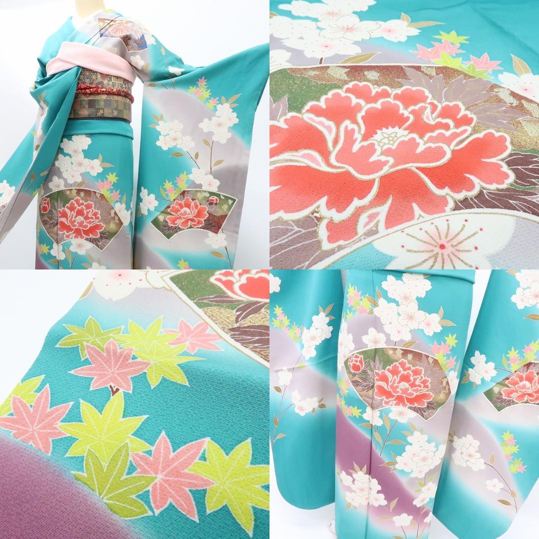 専用Y2882◇正絹 手縫い仕立て 桜 成人式 振袖 着物