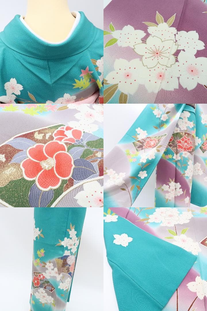 専用Y2882◇正絹 手縫い仕立て 桜 成人式 振袖 着物
