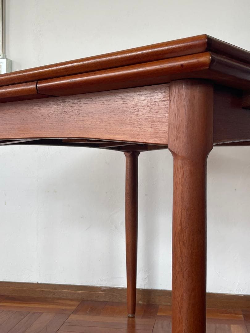 北欧 ヴィンテージ チーク エクステンション ダイニング テーブル