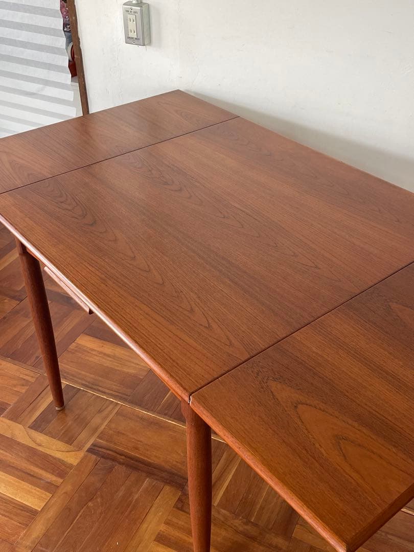 北欧 ヴィンテージ チーク エクステンション ダイニング テーブル