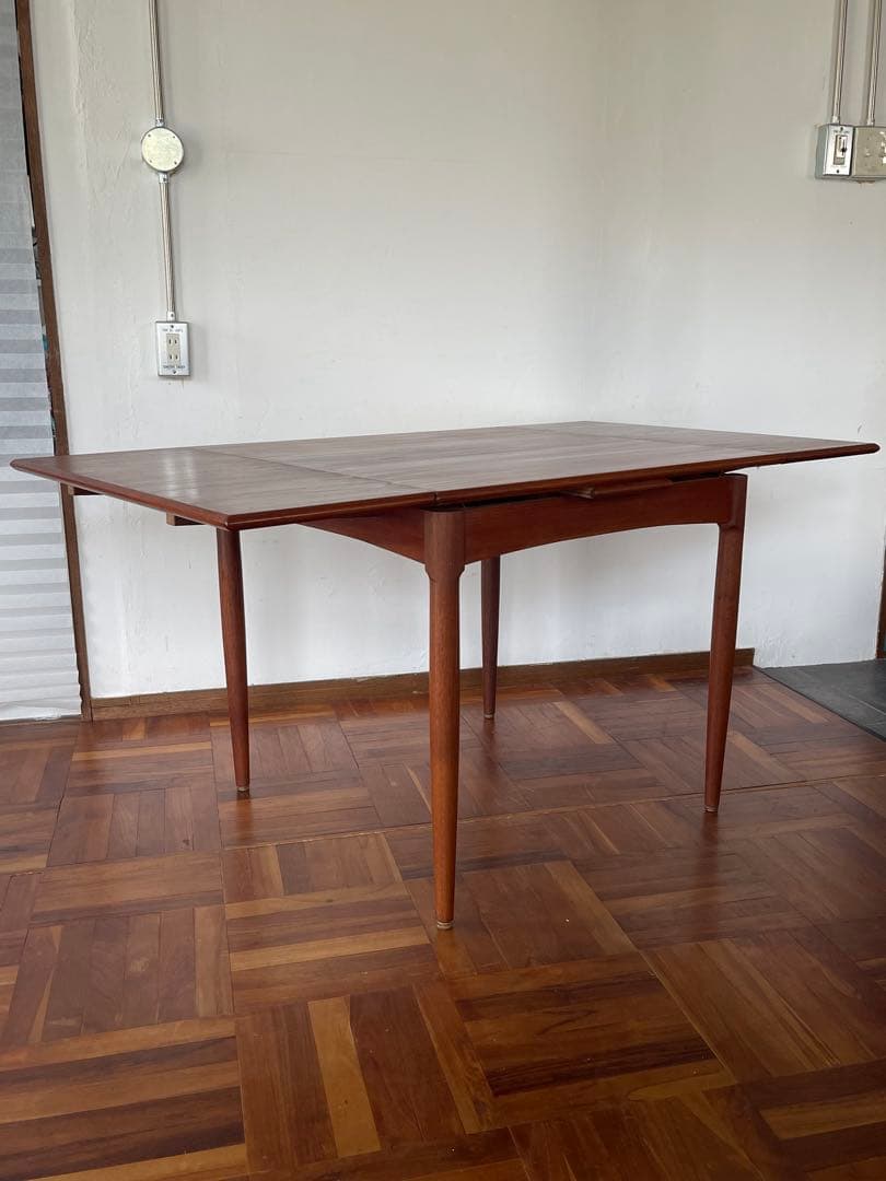 北欧 ヴィンテージ チーク エクステンション ダイニング テーブル