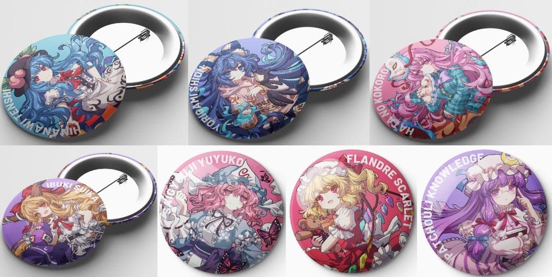 東方プロジェクト 缶バッジ 28個セット 小野塚小町 四季映姫 レミリア