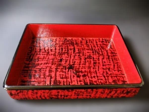 京漆器 平安 信氏 硯箱 書類入 煎茶道具入れ 天然木 本漆器