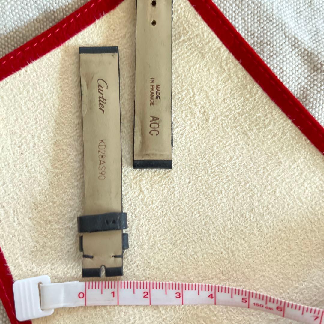 Cartierカルティエ　時計ベルト　タンクアメリカンSM 用　黒　ヌバック