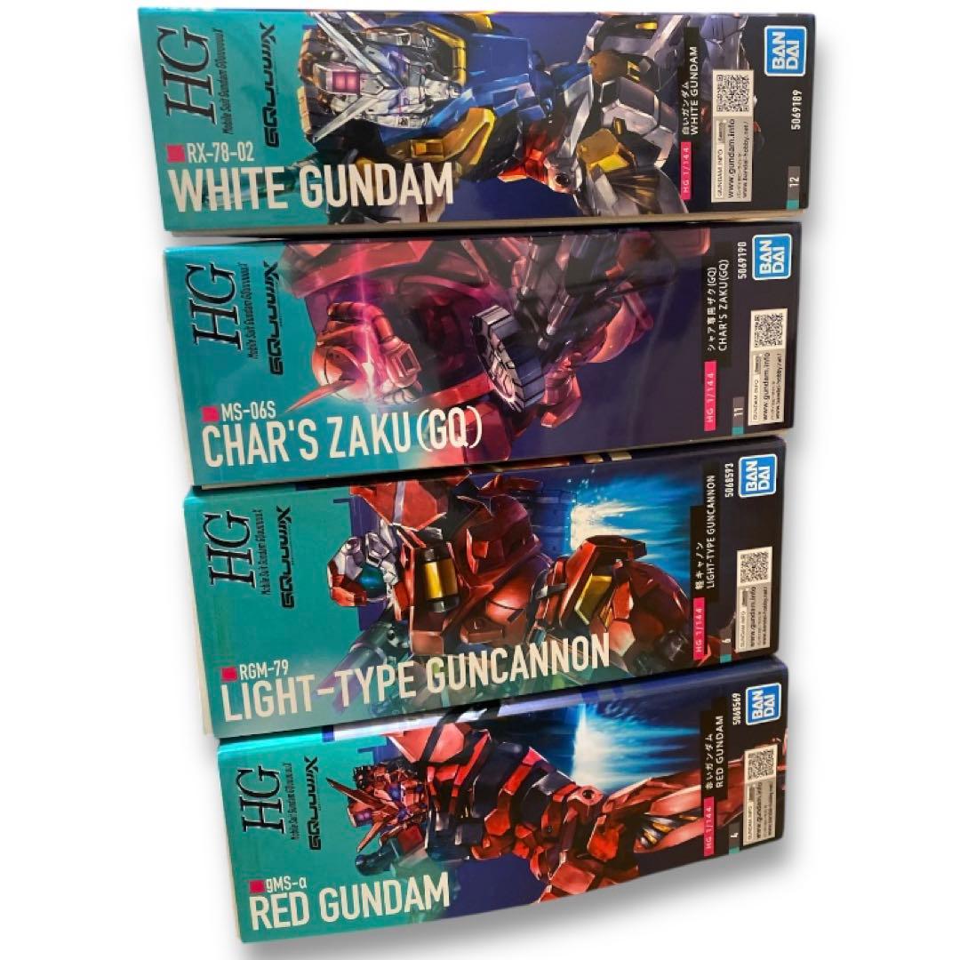 【ジークアクス】HG ガンプラ 8点まとめ売り　シャア専用ザク　白いガンダム