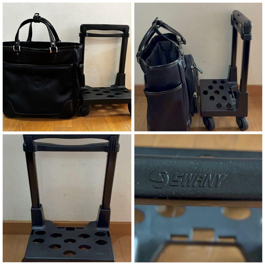 SWANY キャリーバッグ ショッピングカート ウォーキングバッグ 黒
