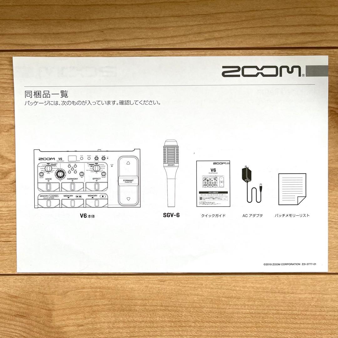 ZOOM ズーム　V6 Vocal Processor エフェクター　マイク付き