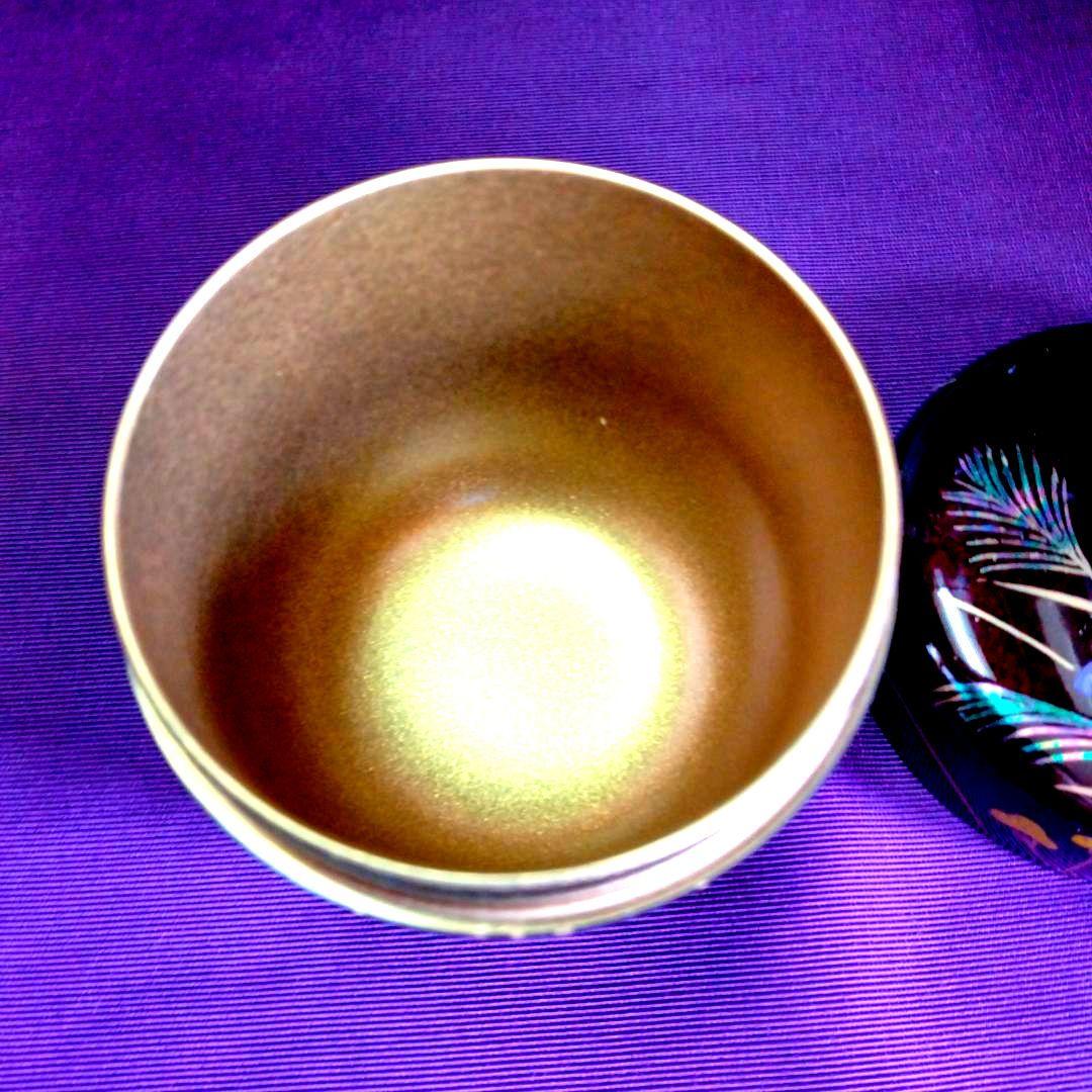 茶道具　期間限定特価　秋草蒔絵中棗　内梨子地　新品