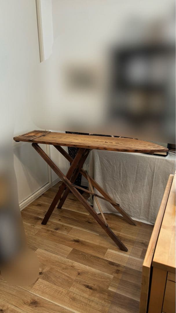 イギリス アンティーク アイロン台 折りたたみ式 作業台 オールドパイン