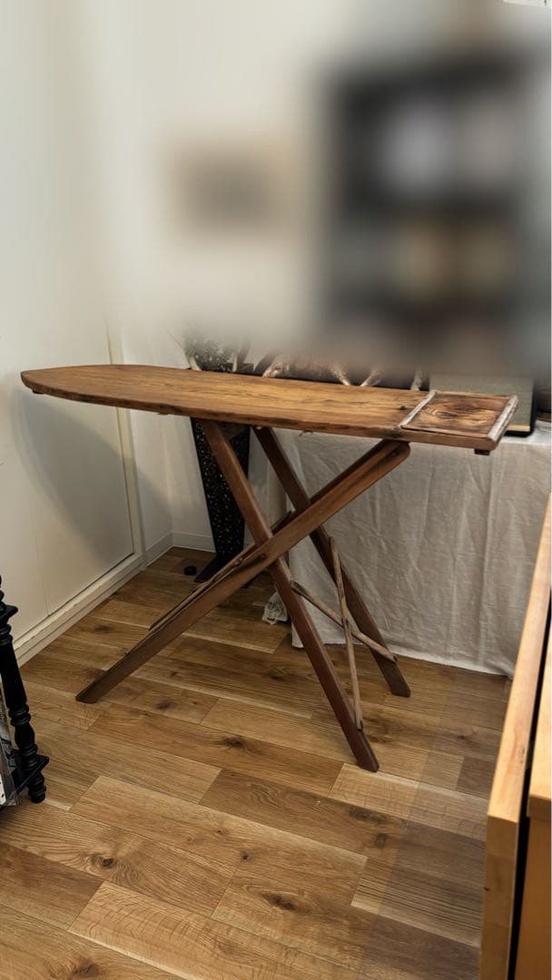 イギリス アンティーク アイロン台 折りたたみ式 作業台 オールドパイン