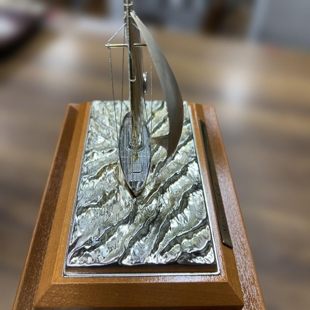 ヨット 置物 刻印 銀製 シルバー モンティホールカップ ヨット模型