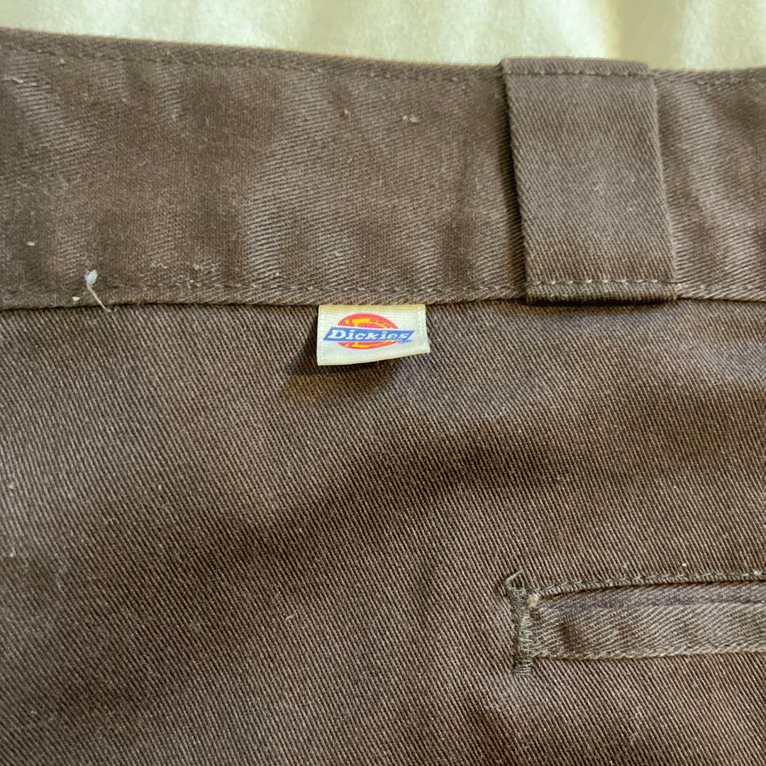 80s90sDickies USA 製ブラウン チビタグ 874 w42 l30