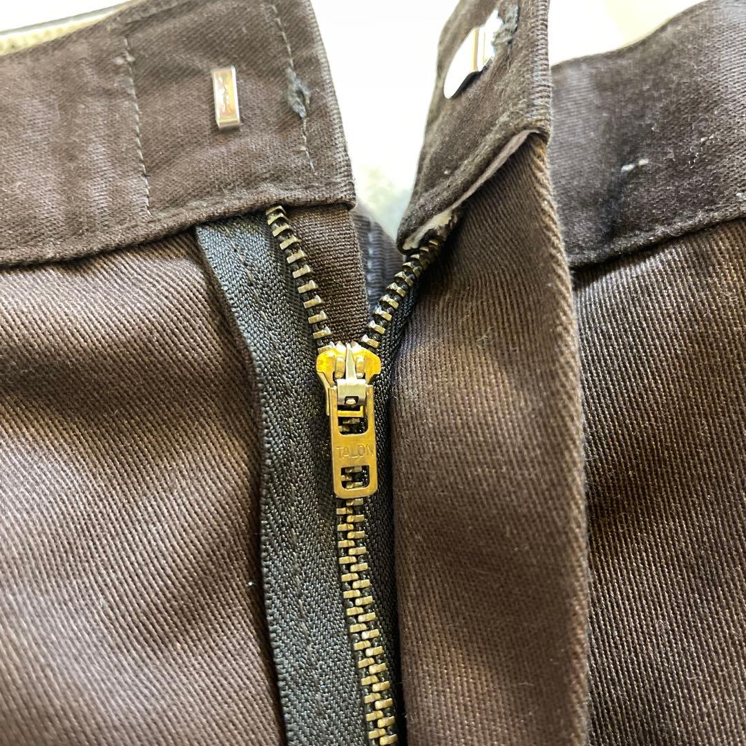 80s90sDickies USA 製ブラウン チビタグ 874 w42 l30