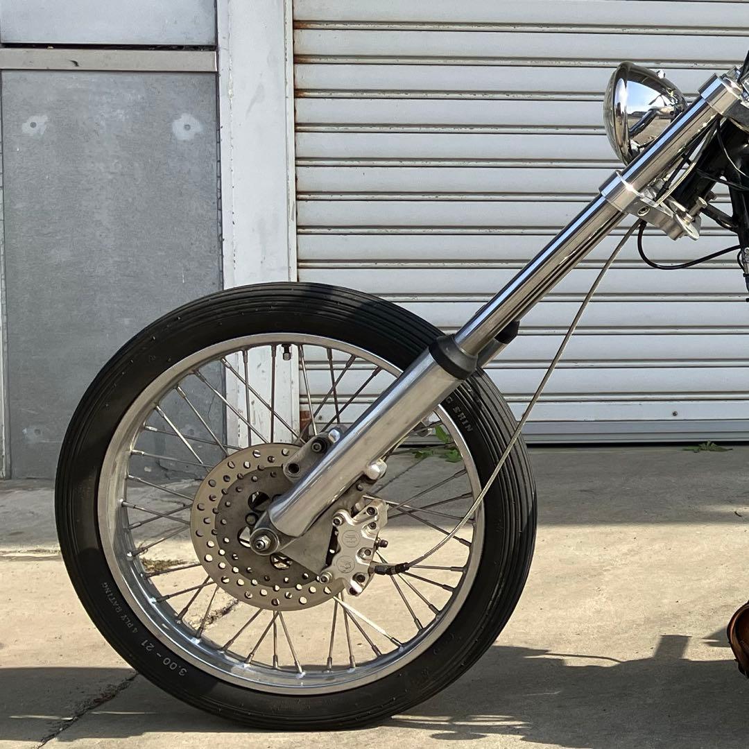 ショベルヘッド41パイ　レイク付きフロントフォーク