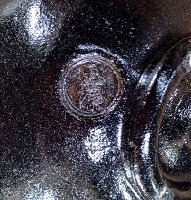 玉藻焼 二代氏家常美 黒茶碗 裏千家十五代 鵬雲斎 書付 共箱 美品 黒楽茶碗