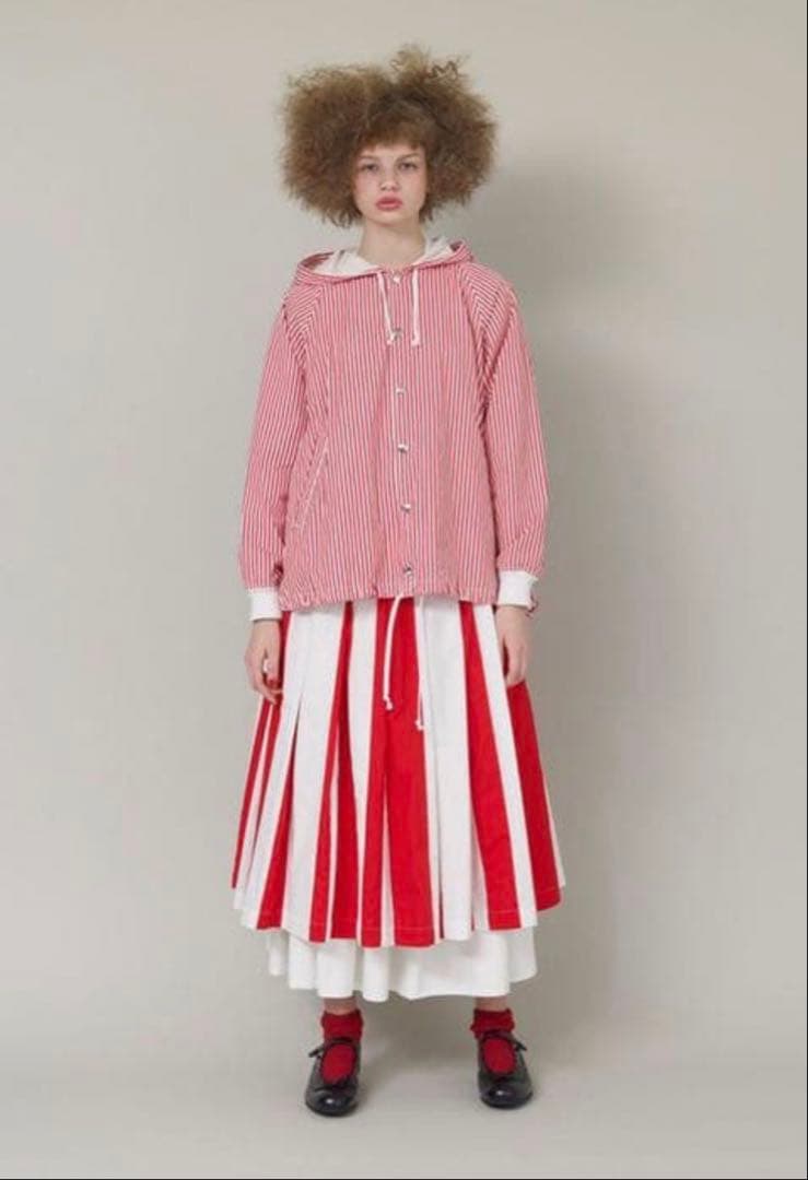 コムデギャルソンガール　赤白スカート