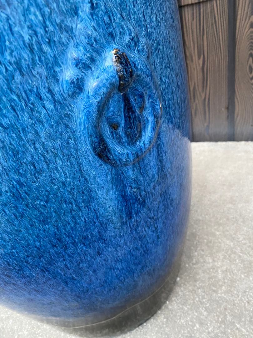 特大　火鉢　壺　海鼠釉薬　植木鉢　傘立て　花瓶