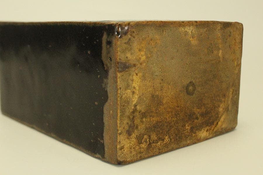 中国美術 鉄釉 四方 茶壷 煎茶(LC978)