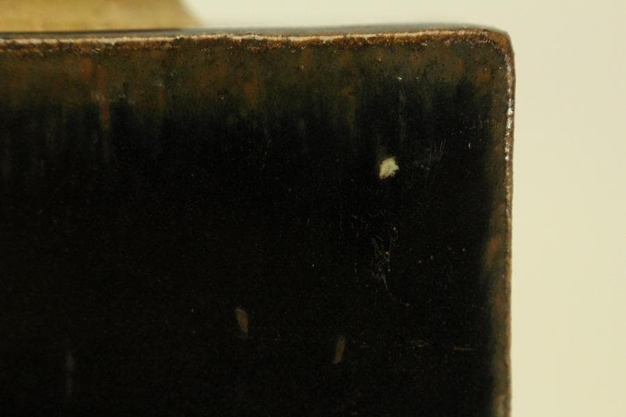 中国美術 鉄釉 四方 茶壷 煎茶(LC978)