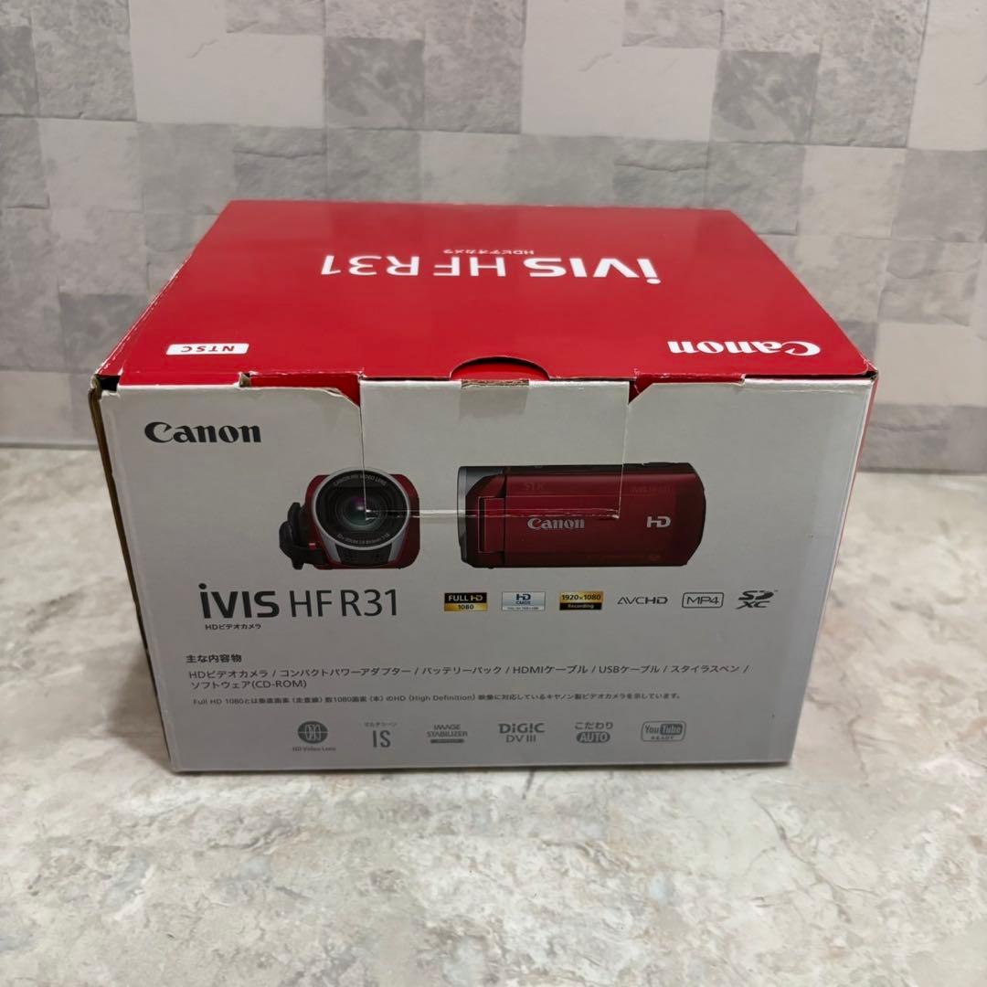 Canon HF R31ビデオカメラ バッテリー付き シルバー キャノン